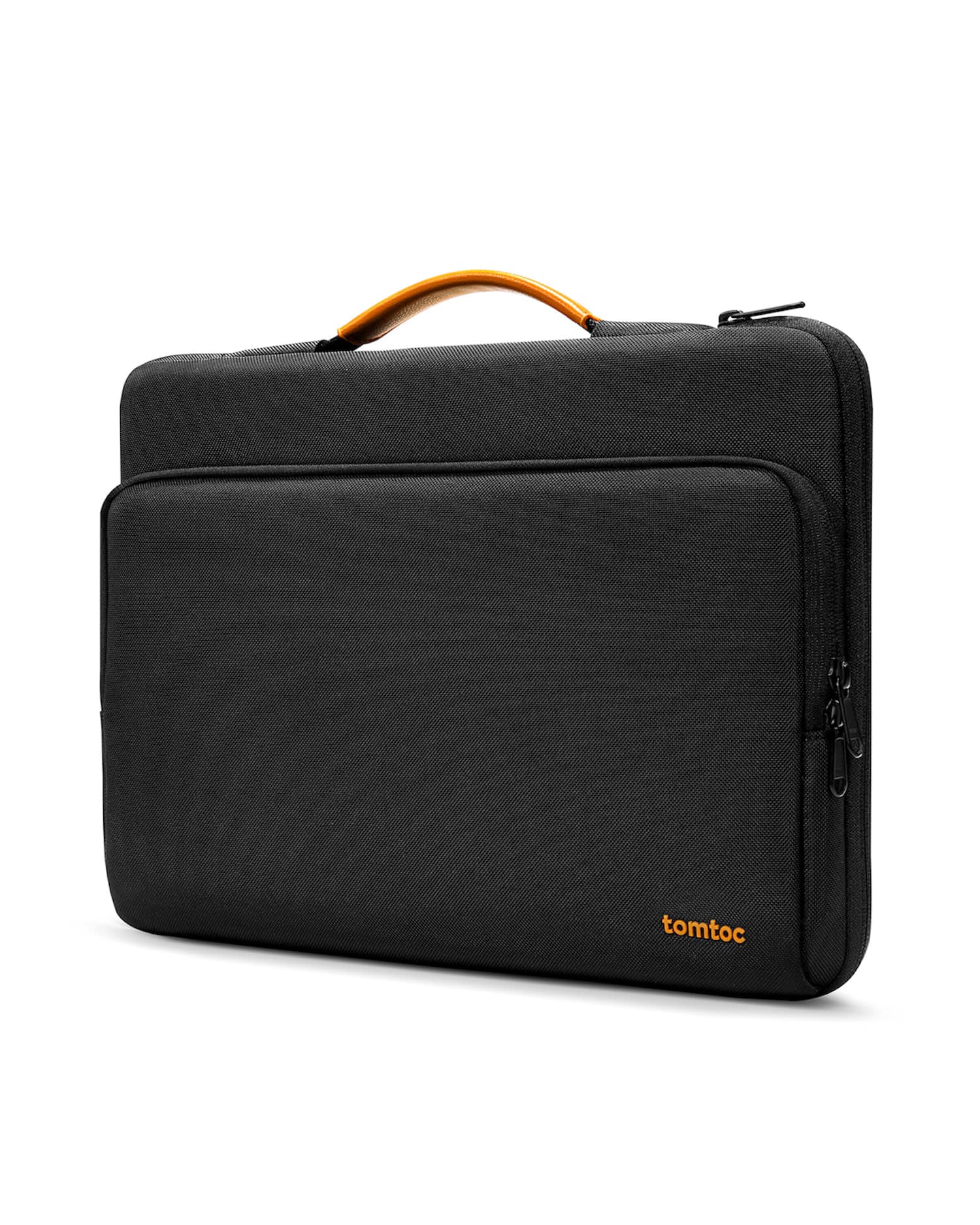 Front. tomtoc - Defender-A14 360° Protective Recycled Laptop Sleeve Bag Carry Case for 16-inch MacBook Pro M4/M3/M2/M1 Pro/Max 2024-2019 - Black.