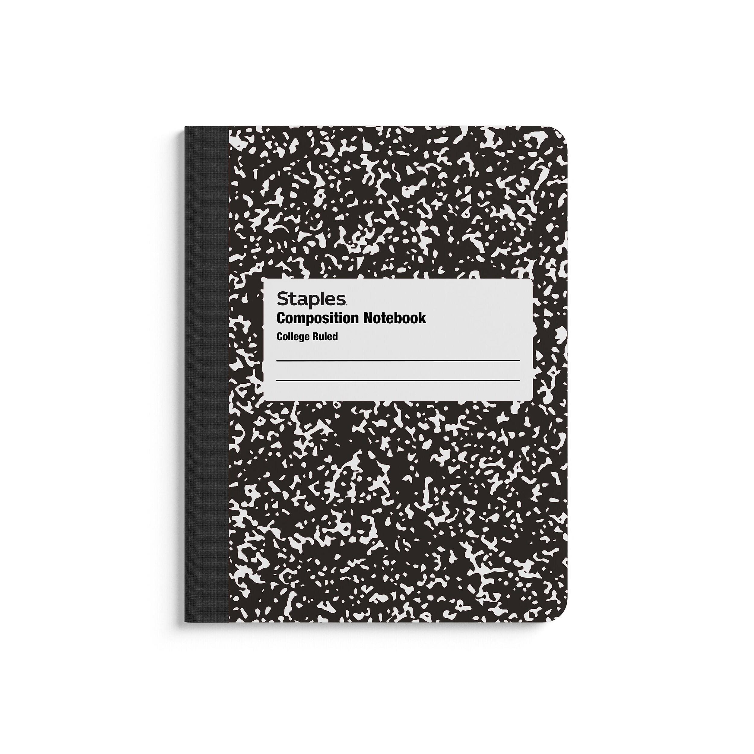 Staples Mini Composition Notebook, 4.5” x 3.25”, College Ruled, 80 ...
