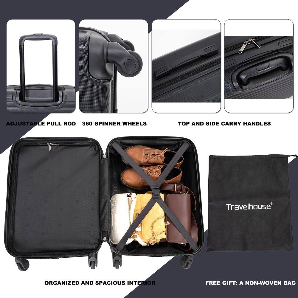 - ADJUSTABLE PULL ROD
- 360° SPINNER WHEELS
- TOP AND SIDE CARRY HANDLES
- ORGANIZED AND SPACIOUS INTERIOR
- FREE GIFT: A NON-WOVEN BAG