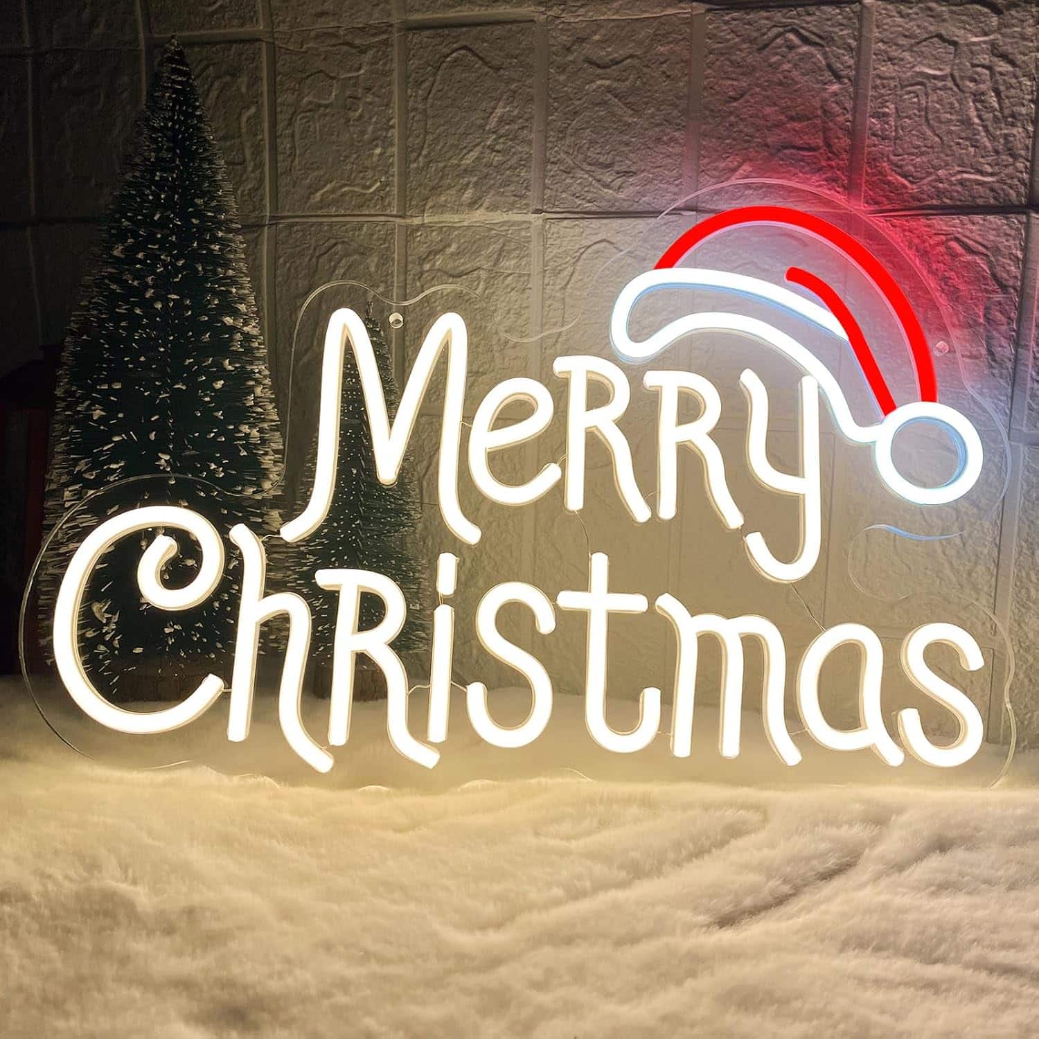 Auledio - Merry Christmas Neon Signs, Warm White Merry Christmas Neon ...