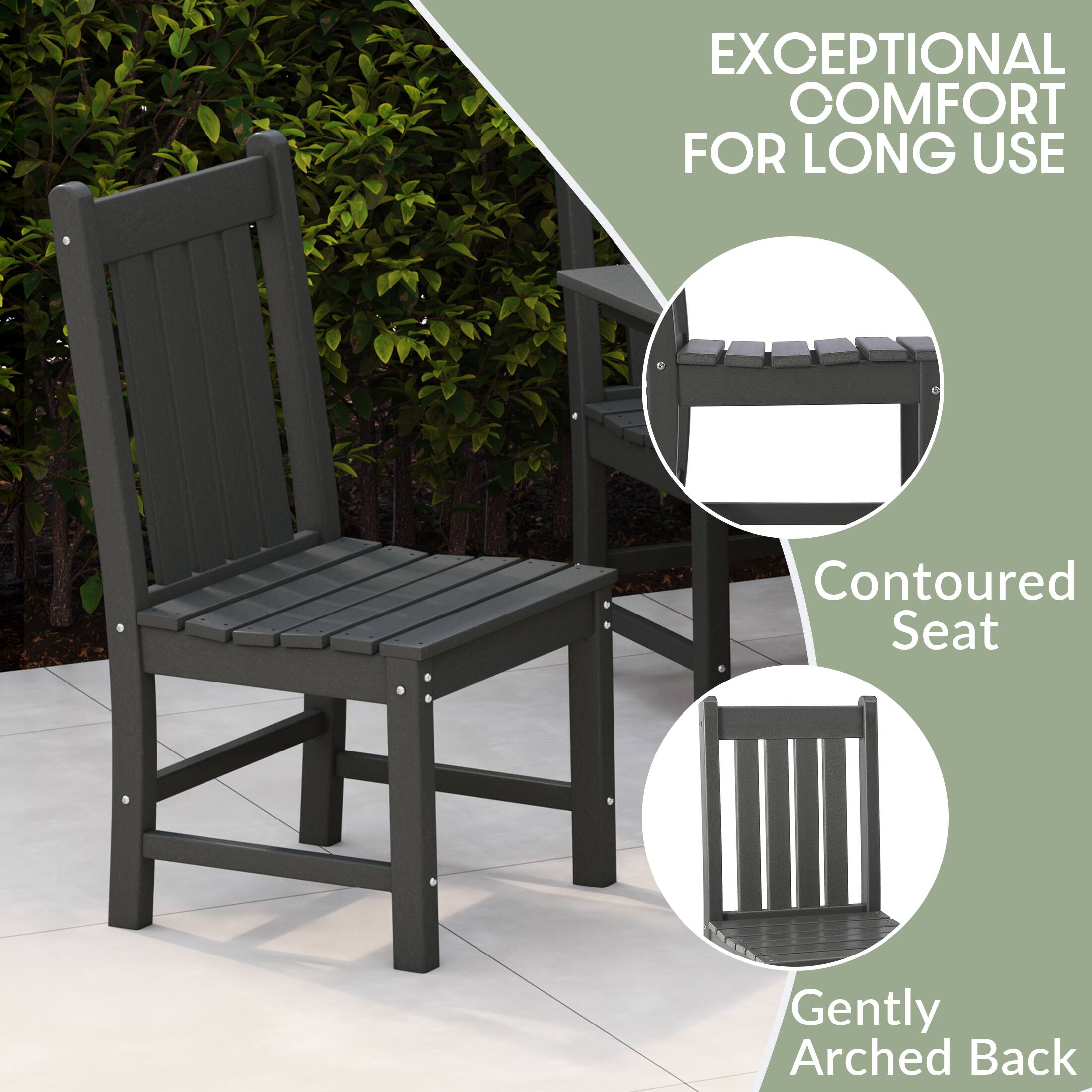 EXCEPTIONAL COMFORT FOR LONG USE

Contoured Seat

Gently Arched Back