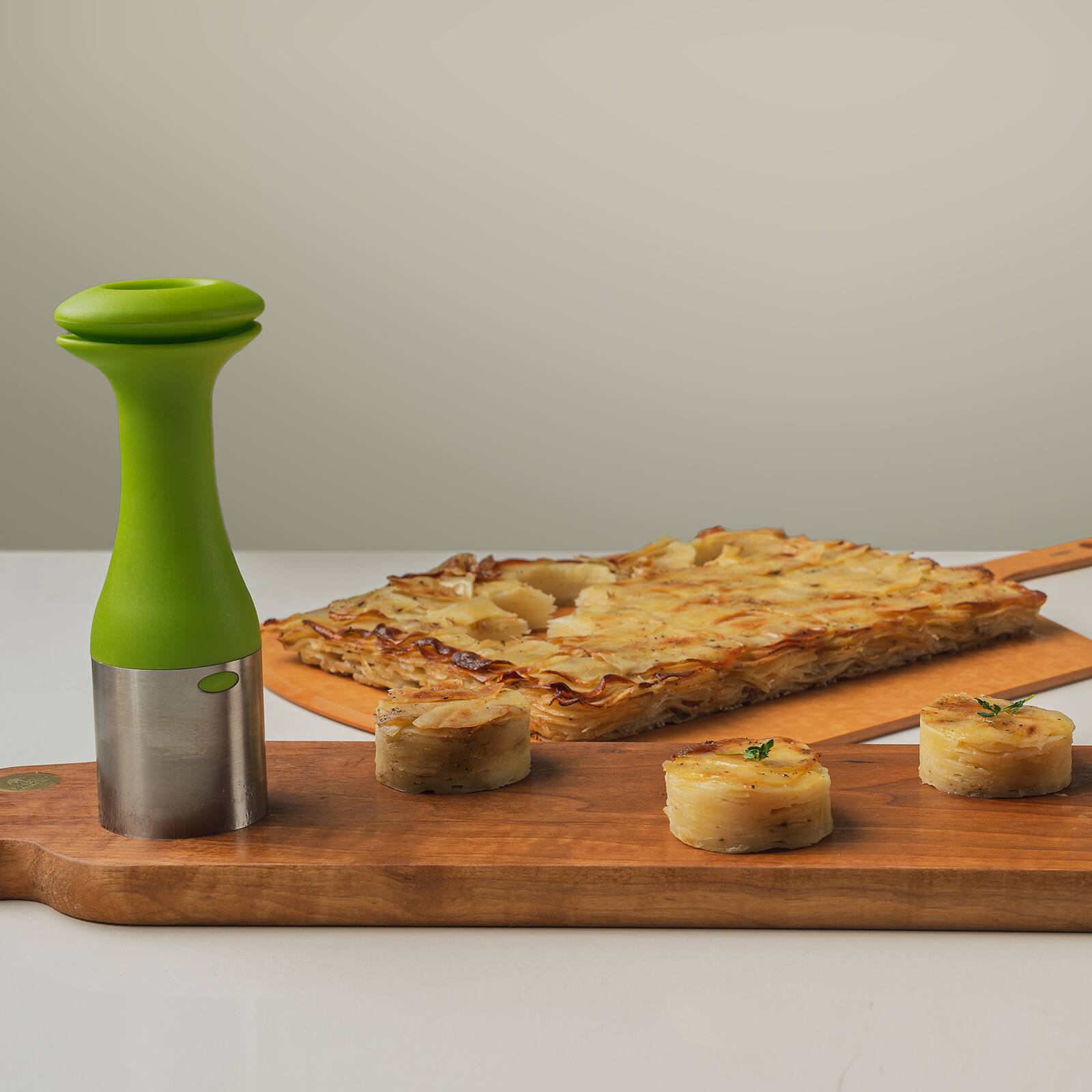 Alt View 1. Cuisipro - Scoop And Stack Cylinder Shaped Ice Cream Scoop, Green - Green.