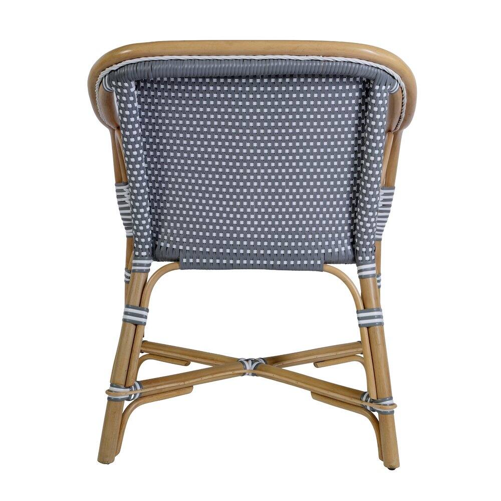 Left. Butler Specialty - Portofino 18.75 in. Seat Height Rattan Arm Chair - Gray And White.