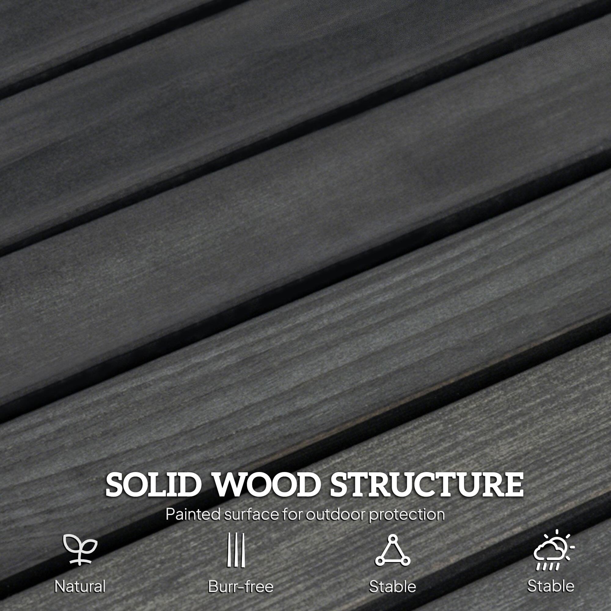 SOLID WOOD STRUCTURE  
Painted surface for outdoor protection  
Natural  
Burr-free  
Stable  
Stable