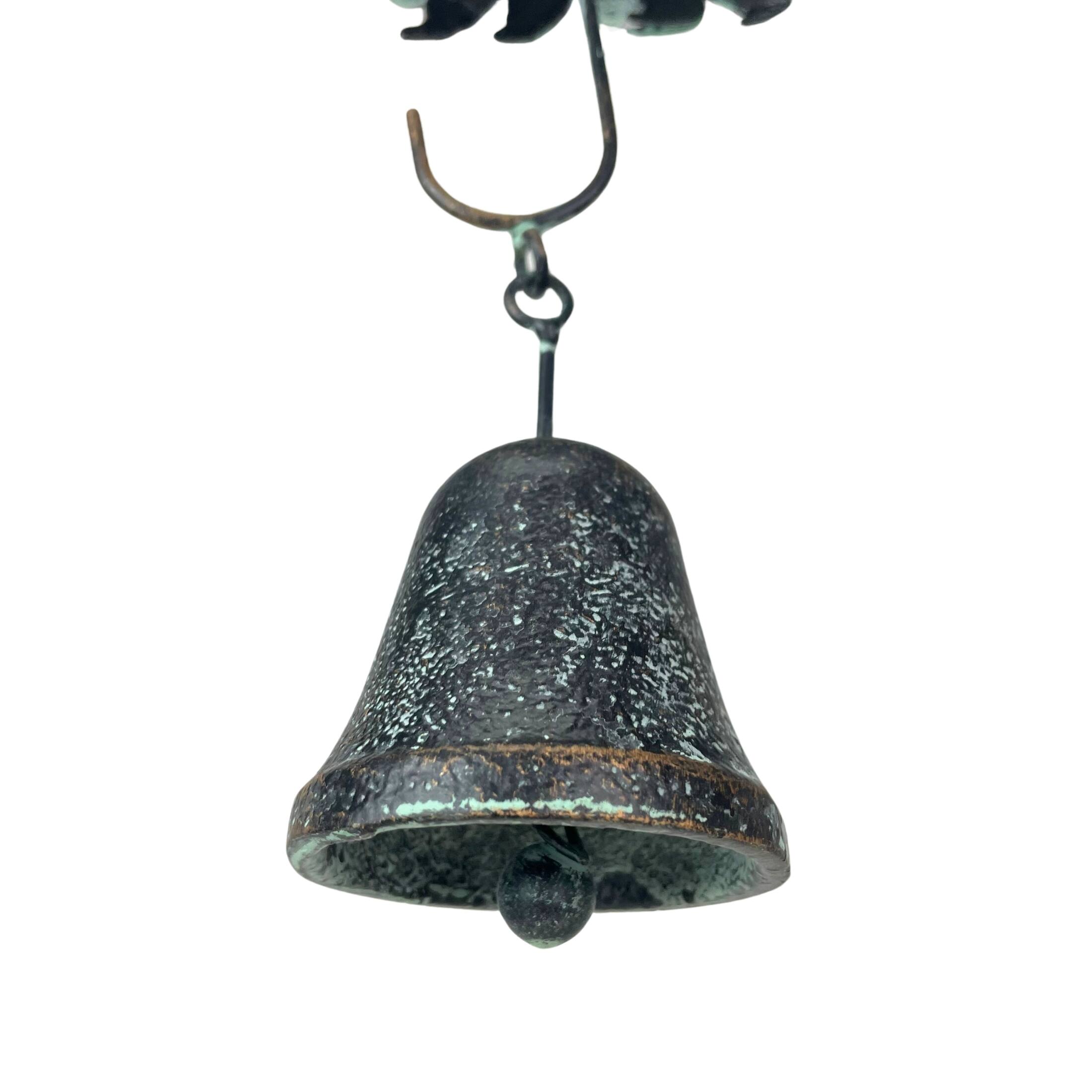 Alt View 7. Things2Die4 - Rustic Black Bear & Umbrella Rain Chain - 75" Long Distressed Verdigris Finish - Black.