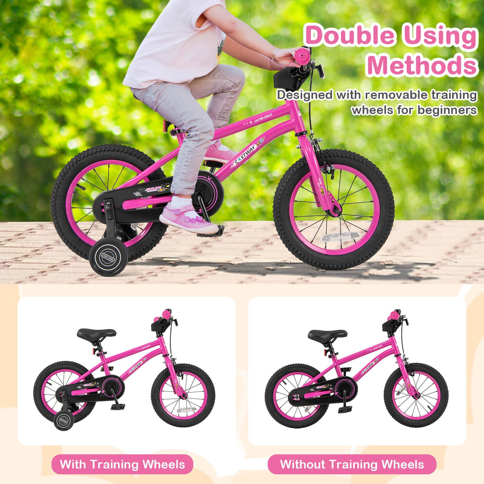 Double Using Methods  
Designed with removable training wheels for beginners  

With Training Wheels  
Without Training Wheels