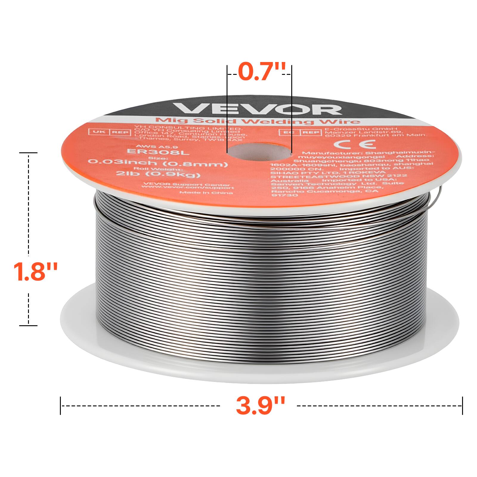 0.7"! VEVOR Mig Solid Welding Wire LIME ... FDrOSsSTu ambl UES REP DCEt TU Fec. .. nEP Mathes anitstr . ndan 10GE  a0a20 ransturt .... Mtain hares SuHIeV. TWVI8 HAR AWS 45.D CE ER308L Manufasturer: shan shanghalmusin- muyeyouslangengsi Address Siams 1h00 0.03inch Shuangshenalu 8 (0.8mm) 1602A-1600shl basshangu shanghal Fecali Wellsatr 20000n uN Importedto .. AUS 2ib SIUIAR PV LR THOKEVA (0.9kg) STREE TREETEASTWOOL NEYV 12 parte .0. UISAI Austratia VEVOR suppors SEAVER Fetouy LEC SUA Cantar W or.com/suppor USu. 18R Ansholm Piaco Made tus PaPTE  UA Cra 01