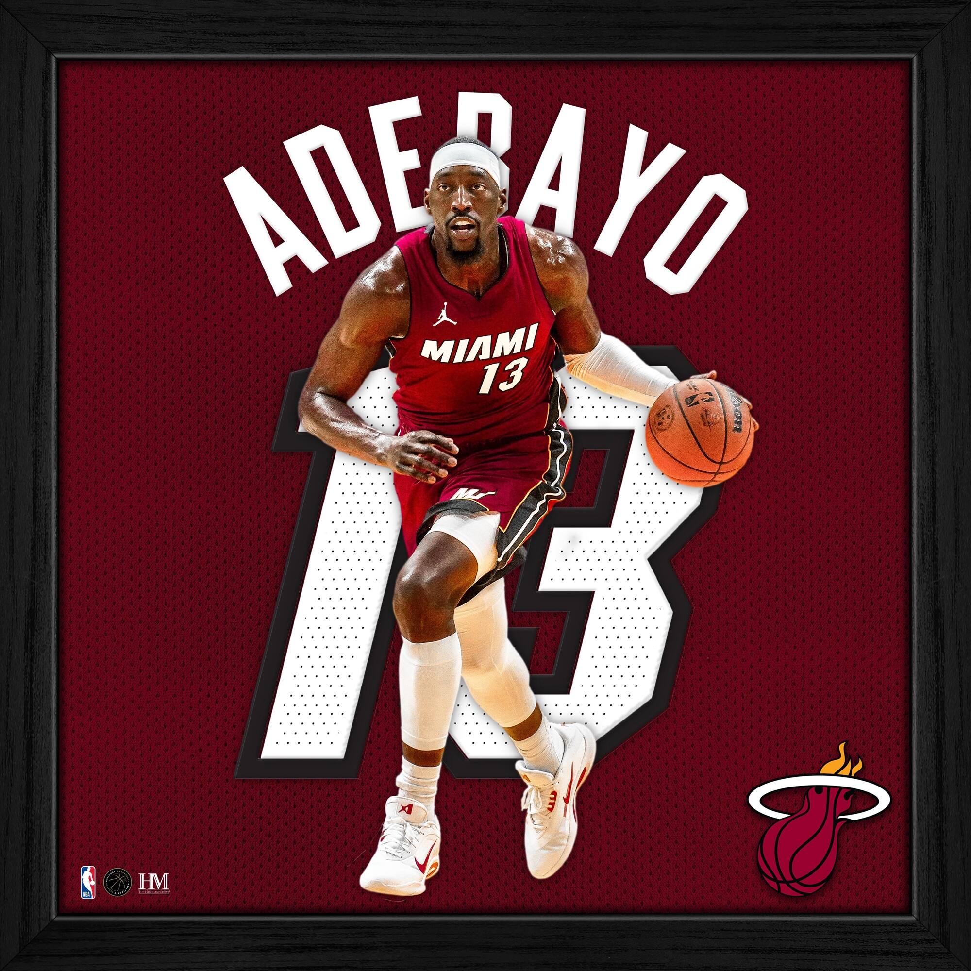 Bam Adebayo Miami Heat Impact Jersey Frame