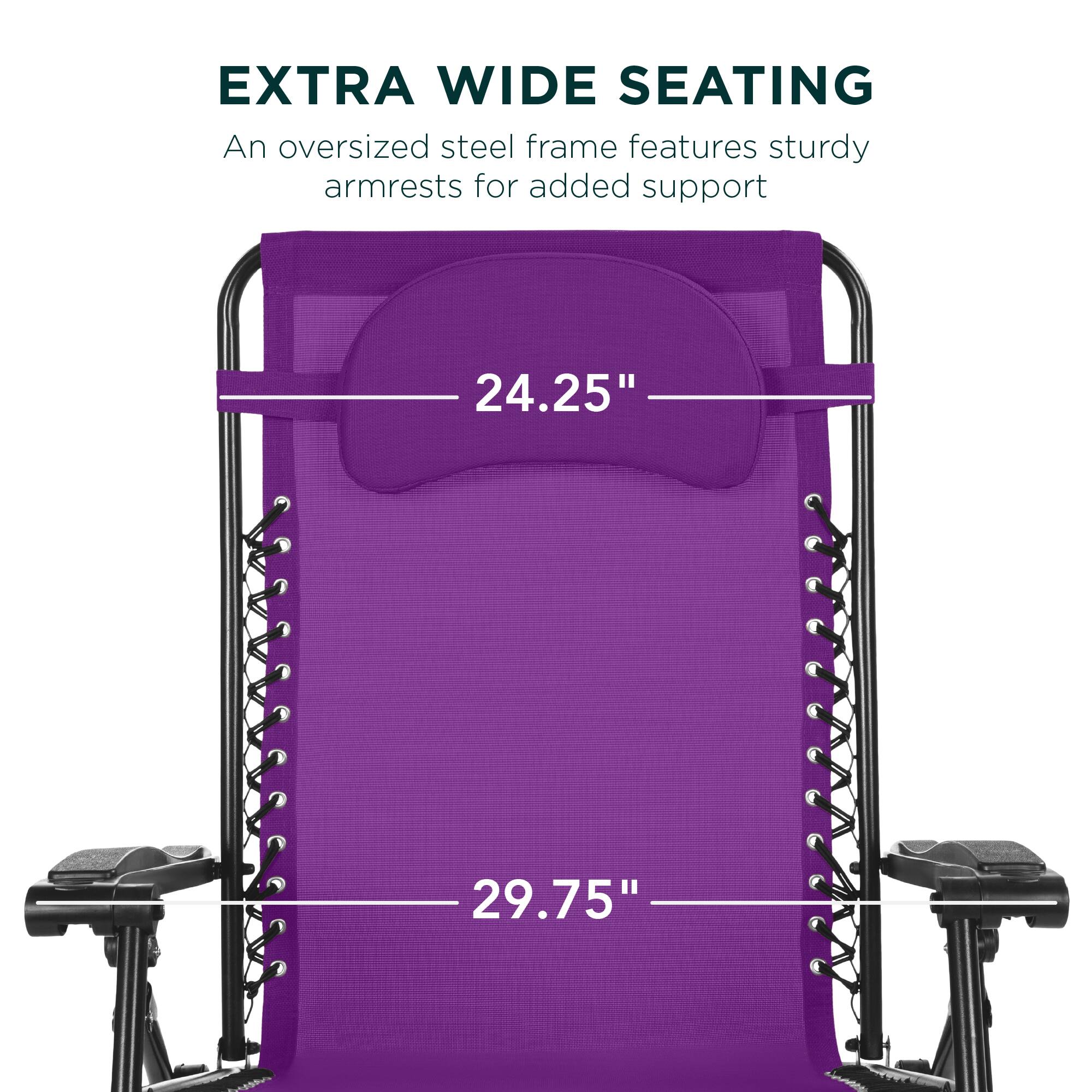 EXTRA WIDE SEATING

An oversized steel frame features sturdy armrests for added support

24.25"

29.75"