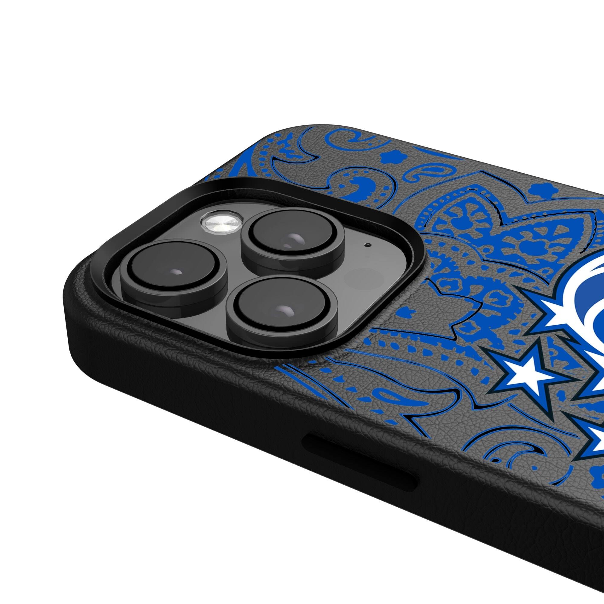 Alt View 3. Keyscaper - Orlando Magic Paisley iPhone Magnetic Bump Case - 14 Pro Max - Black.
