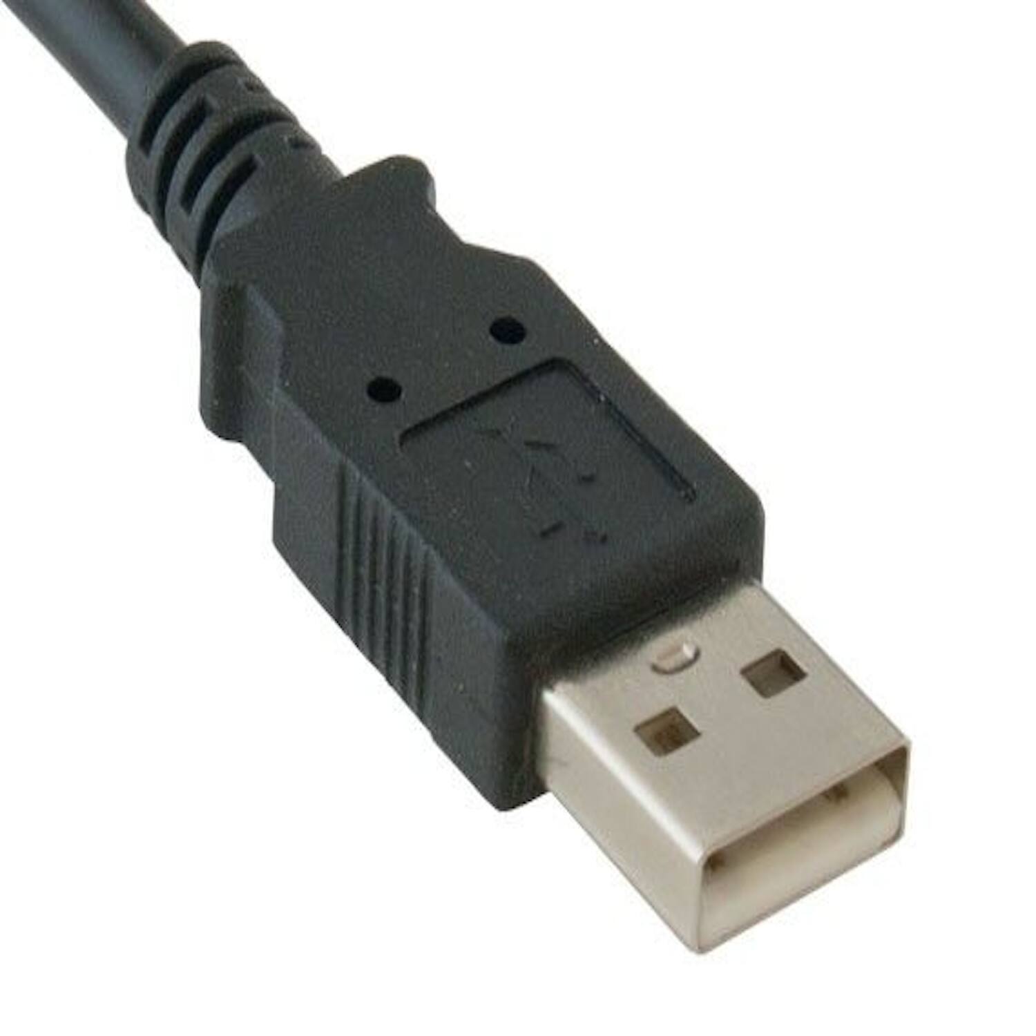 Left. Sanoxy - Sanoxy 10ft USB 2.0 Panel-Mount Type A Male to Type A Female Cable - Black.