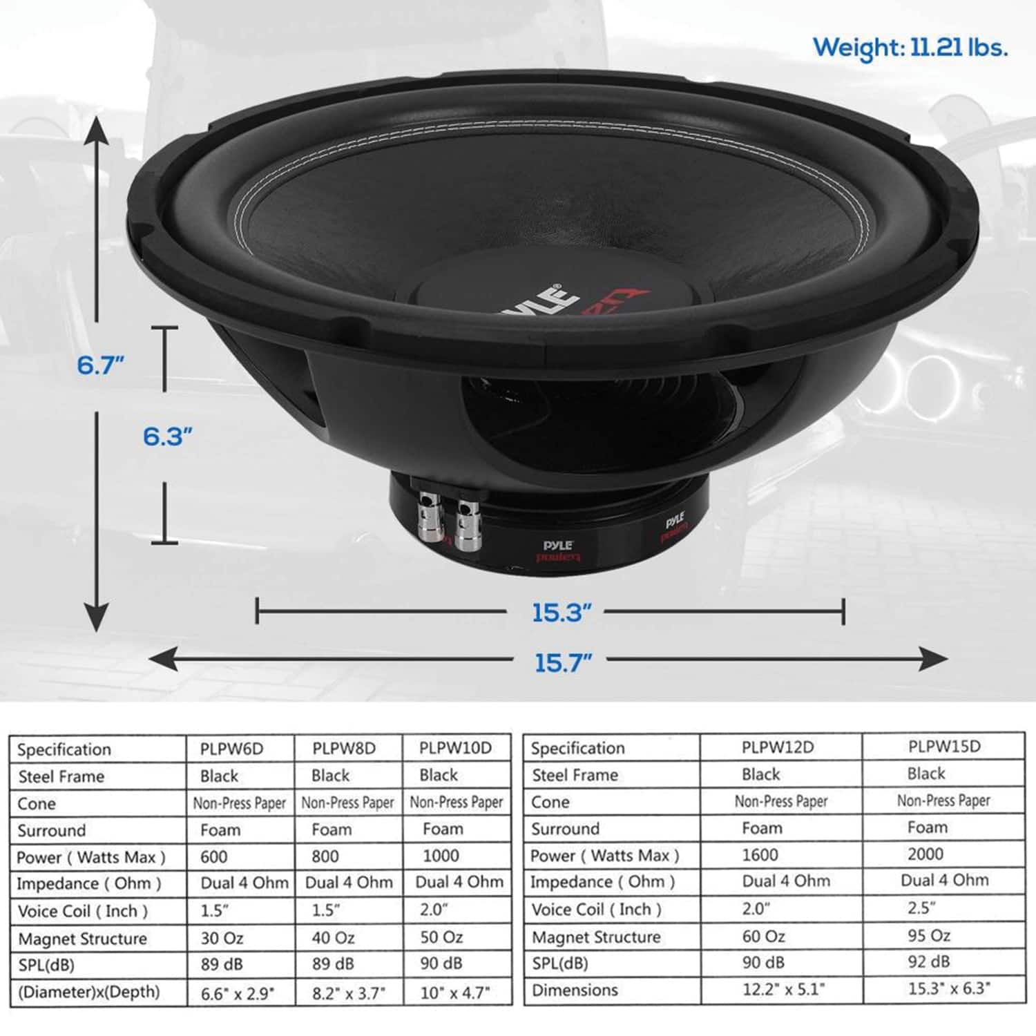 Pyle Power Series PLPW15D 15