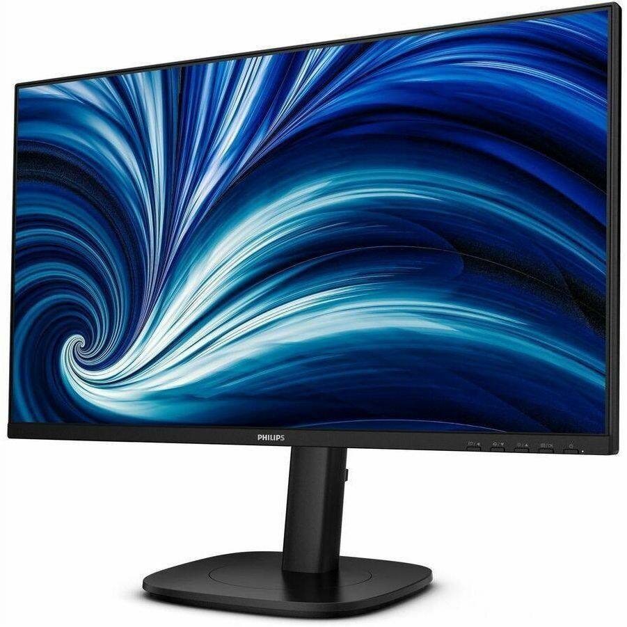 Alt View 3. Philips - PHILIPS 24B2N3200J - 24 inch Monitor, LED, FHD, VGA, DP, HDMI, USB-Hub, 4 Year Manufacturer Warranty - 24" - 23.8" - Black.