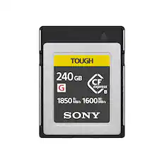 TOUGH
240 GB
CF express B
G
1850 MB/s
1600 MB/s
SONY
