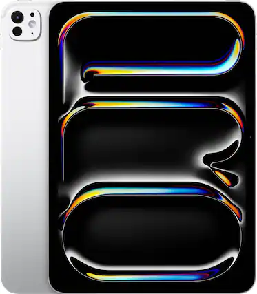 Front. Apple - 11-inch iPad Pro M4 chip Wi-Fi 512GB with OLED - Silver.