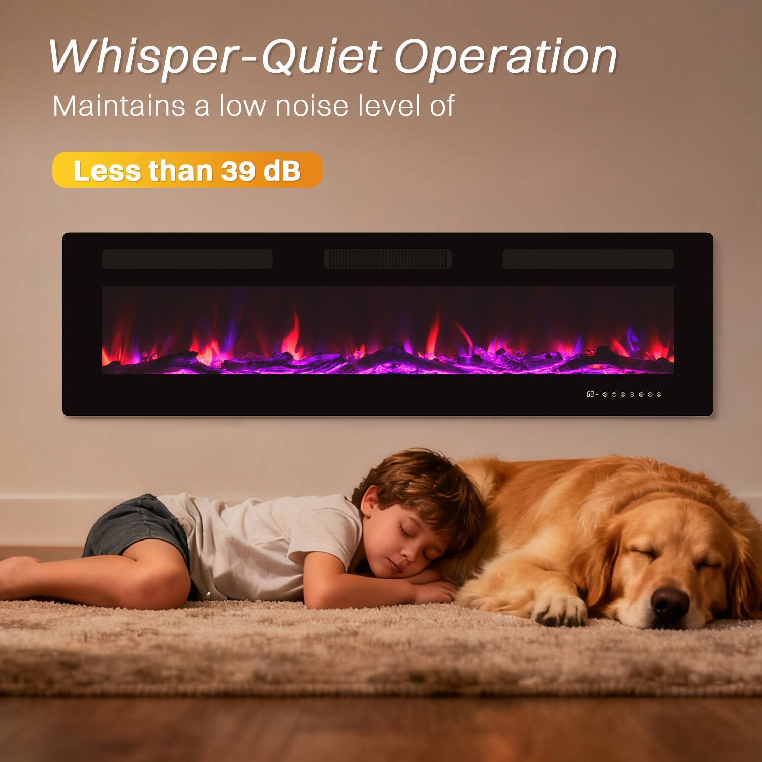 Whisper-Quiet Operation  
Maintains a low noise level of  
Less than 39 dB