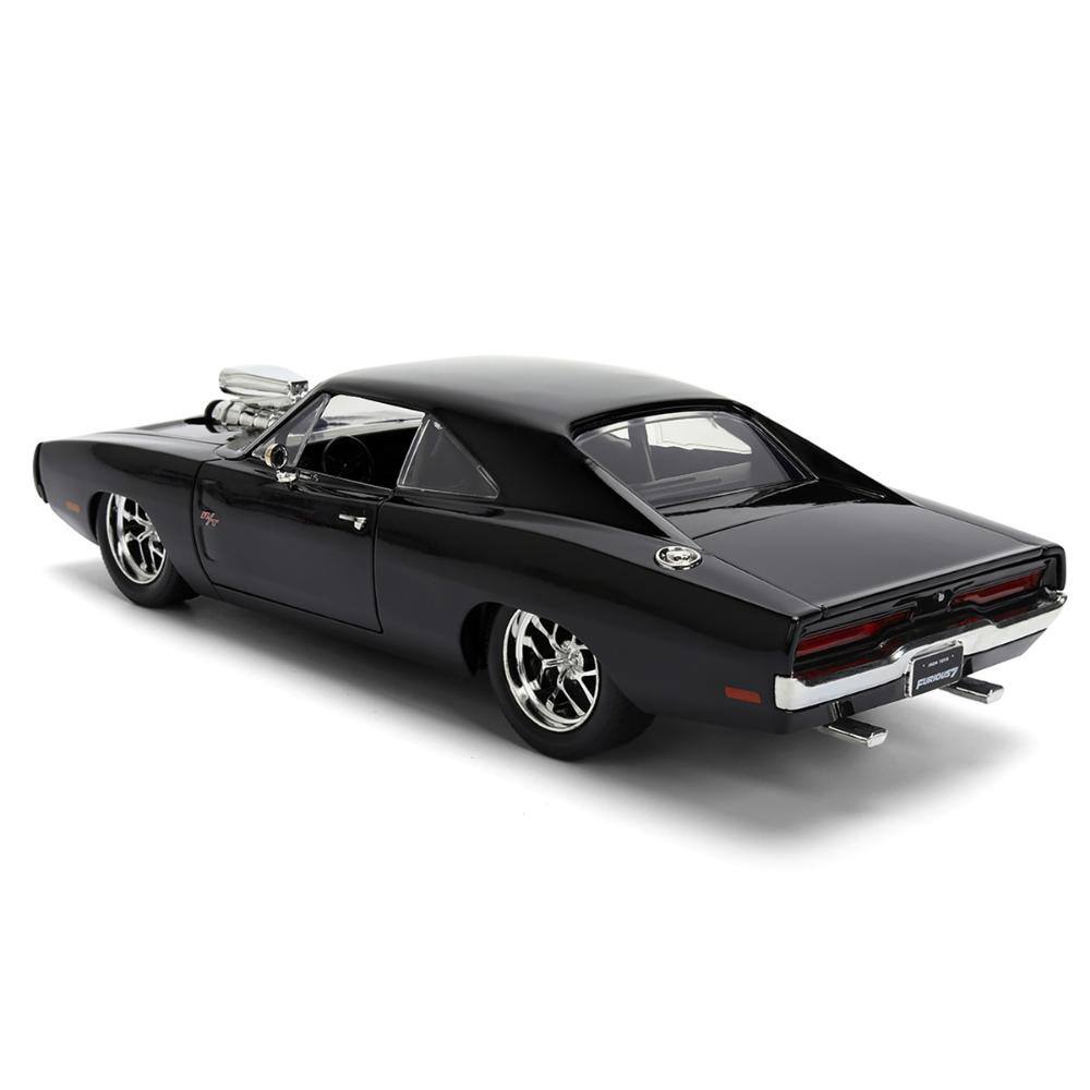Back. Jada - 1970 Dodge Charger R/T Black "Furious 7" (2015) Movie "Fast & Furious" Series 1/24 - Black.