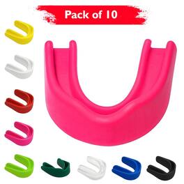 Amber Sporting Goods - Breathable Boil & Bite MMA Mouth Guard for Boxing & Wrestling, Super Tough Combat Mouthpiece – (Pack of 10) - Pink