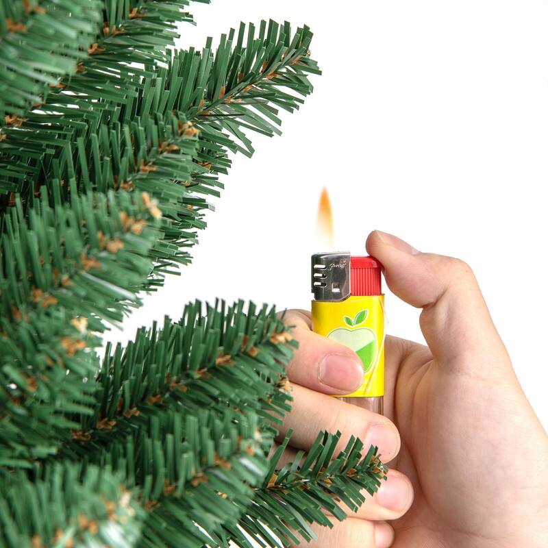 Alt View 4. WELLFOR - 5ft Unlit Artificial Christmas Tree, Slim Pencil Hinged Xmas Tree with295 Branch Tips for Home Holiday Decoration - Green.