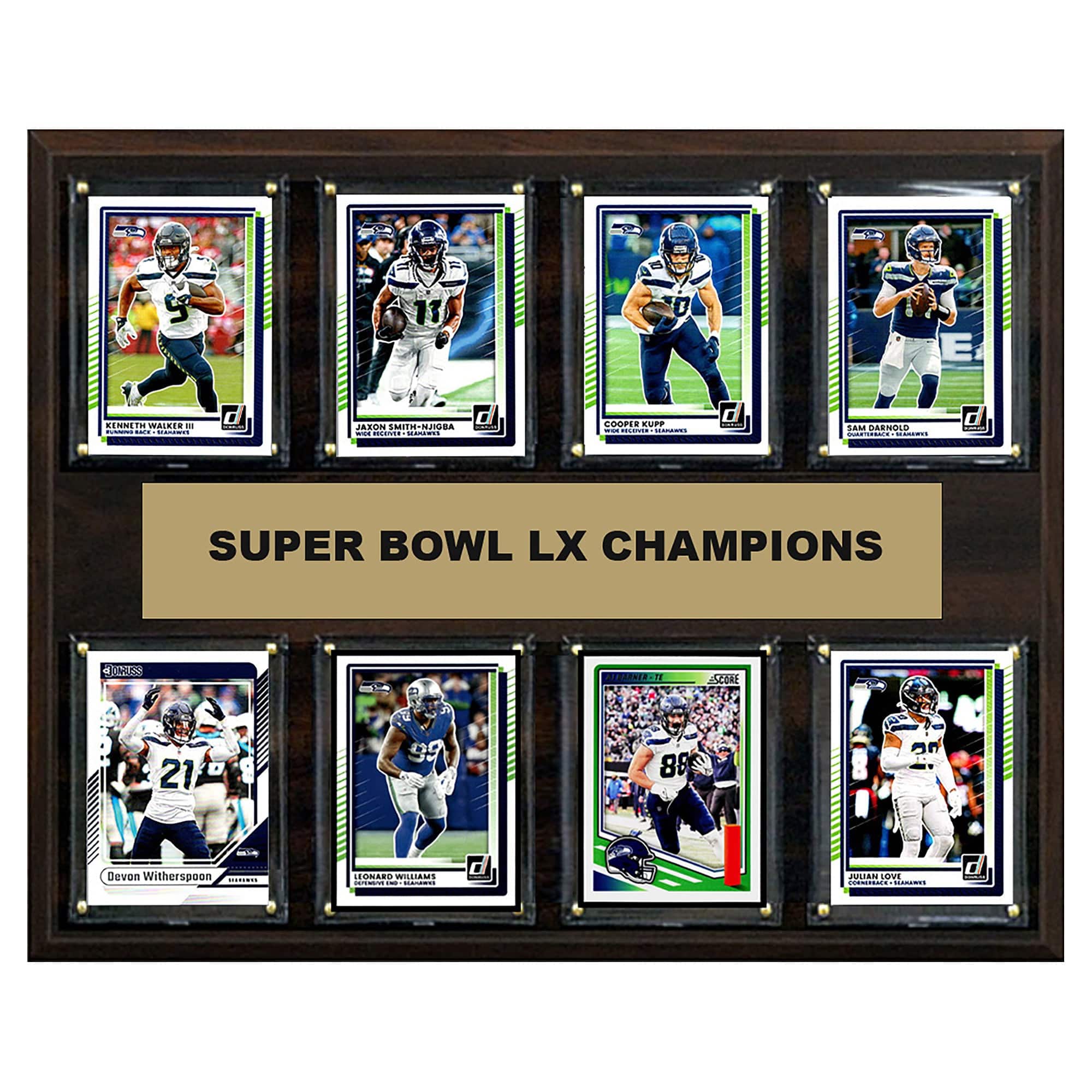 "C&I Collectibles - Seattle Seahawks Super Bowl LX Champions 12"" x 15"" Trading Card Plaque - Multicolor" price history on PriceWatchPro