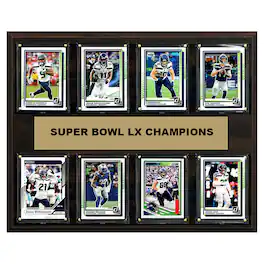 C&I Collectibles - Seattle Seahawks Super Bowl LX Champions 12" x 15" Trading Card Plaque - Multicolor