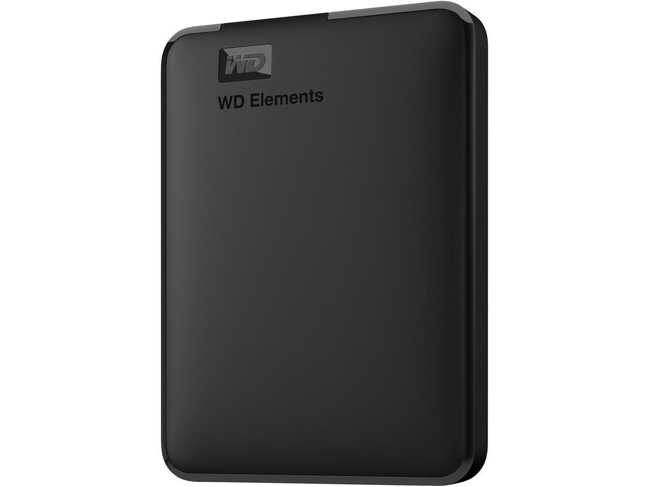 Angle. Western Digital - WD 4TB Elements USB 3.0 2.5" Portable External Hard Drive WDBU6Y0040BBK-WESN Black - Black.