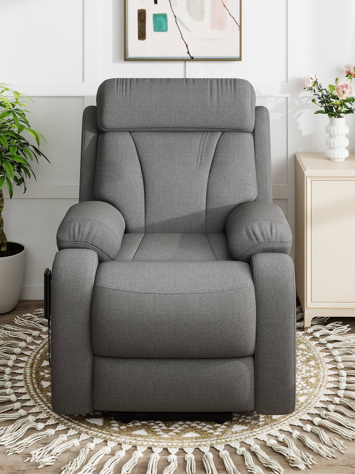 Alt View 5. TinyHomie - Power Lift Recliner for Elderly Lift Chair Recliners for Small Spaces Electric Recliner Chairs - Gray.