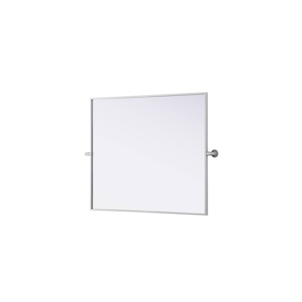 Alt View 1. Elegant Kitchen and Bath - Amoura 30X36 Pivot Mirror In Silver - Silver.
