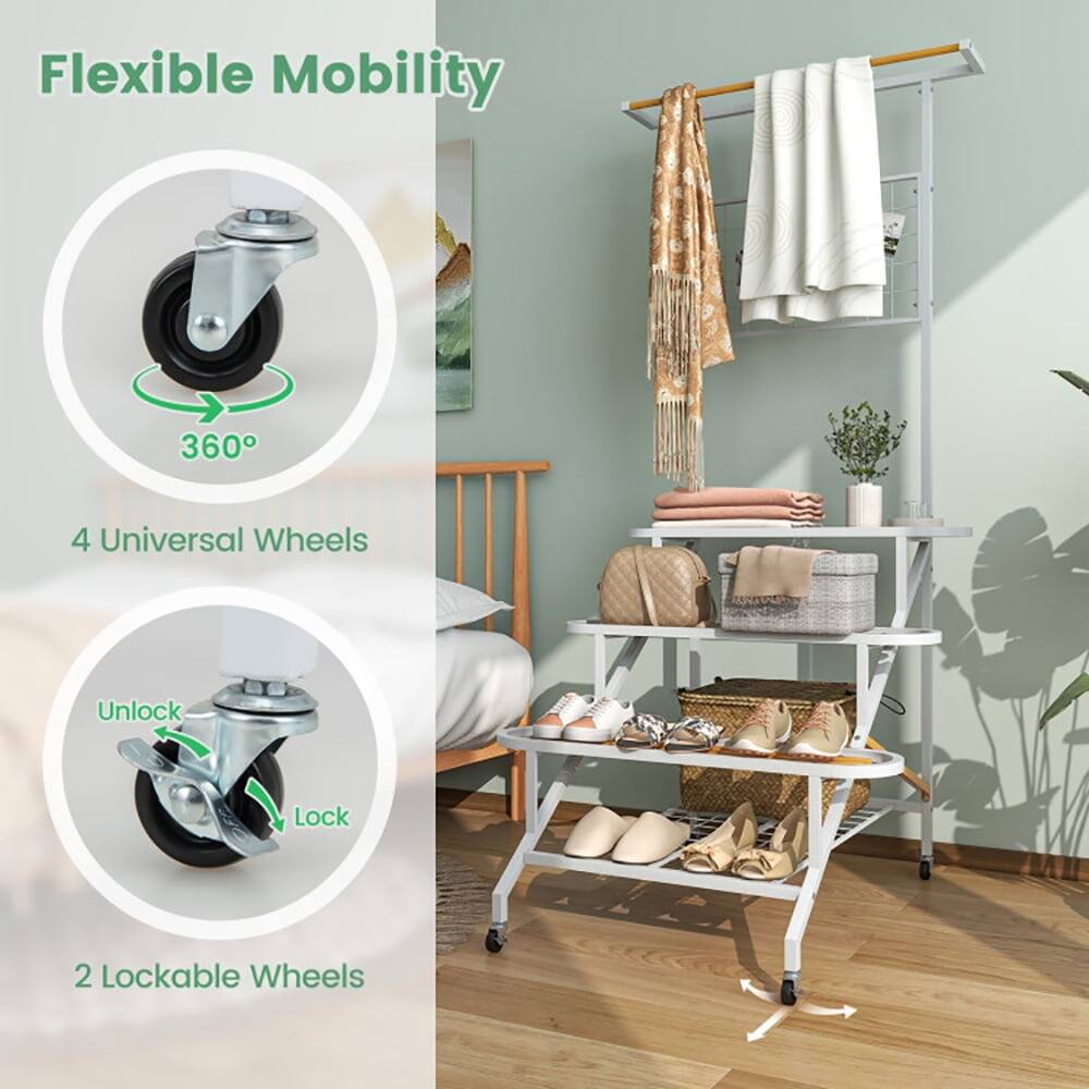 Flexible Mobility  
360°  
4 Universal Wheels  
Unlock / Lock  
2 Lockable Wheels