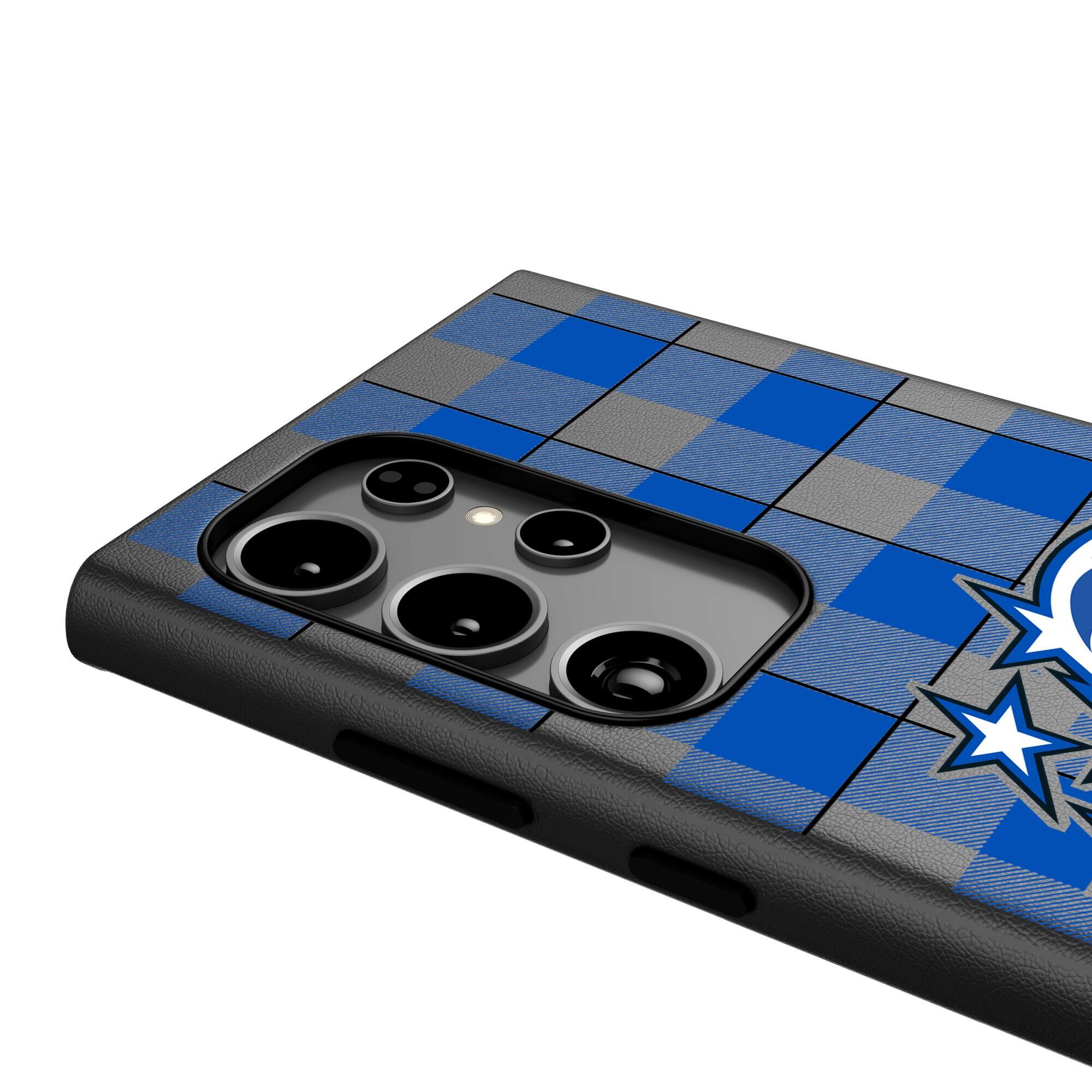 Alt View 3. Keyscaper - Orlando Magic Plaid Galaxy Magnetic Bump Case - S24 - Black.