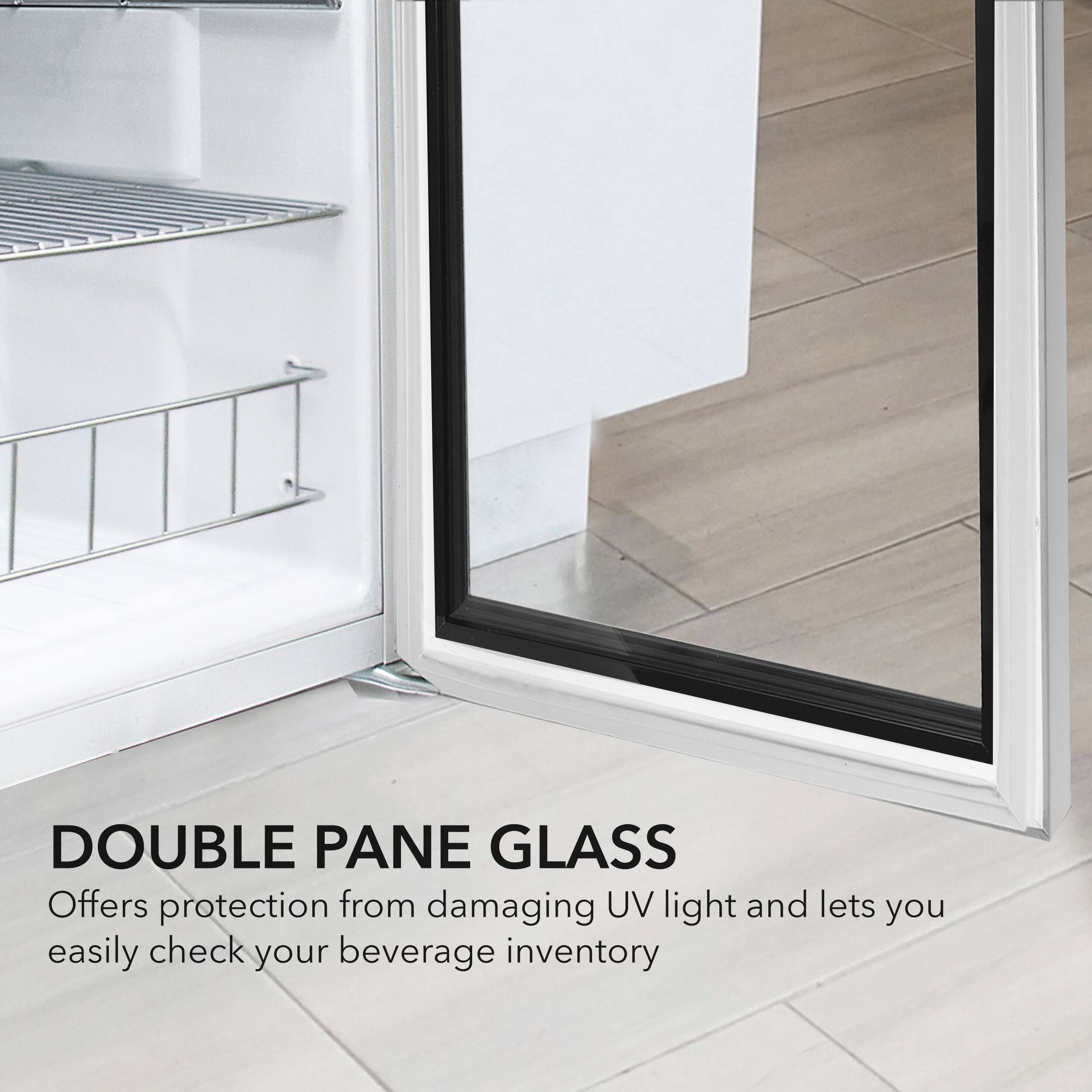 Alt View 14. Whynter - 90-Can Beverage Refrigerator - White Cabinet/Stainless Steel Trim.