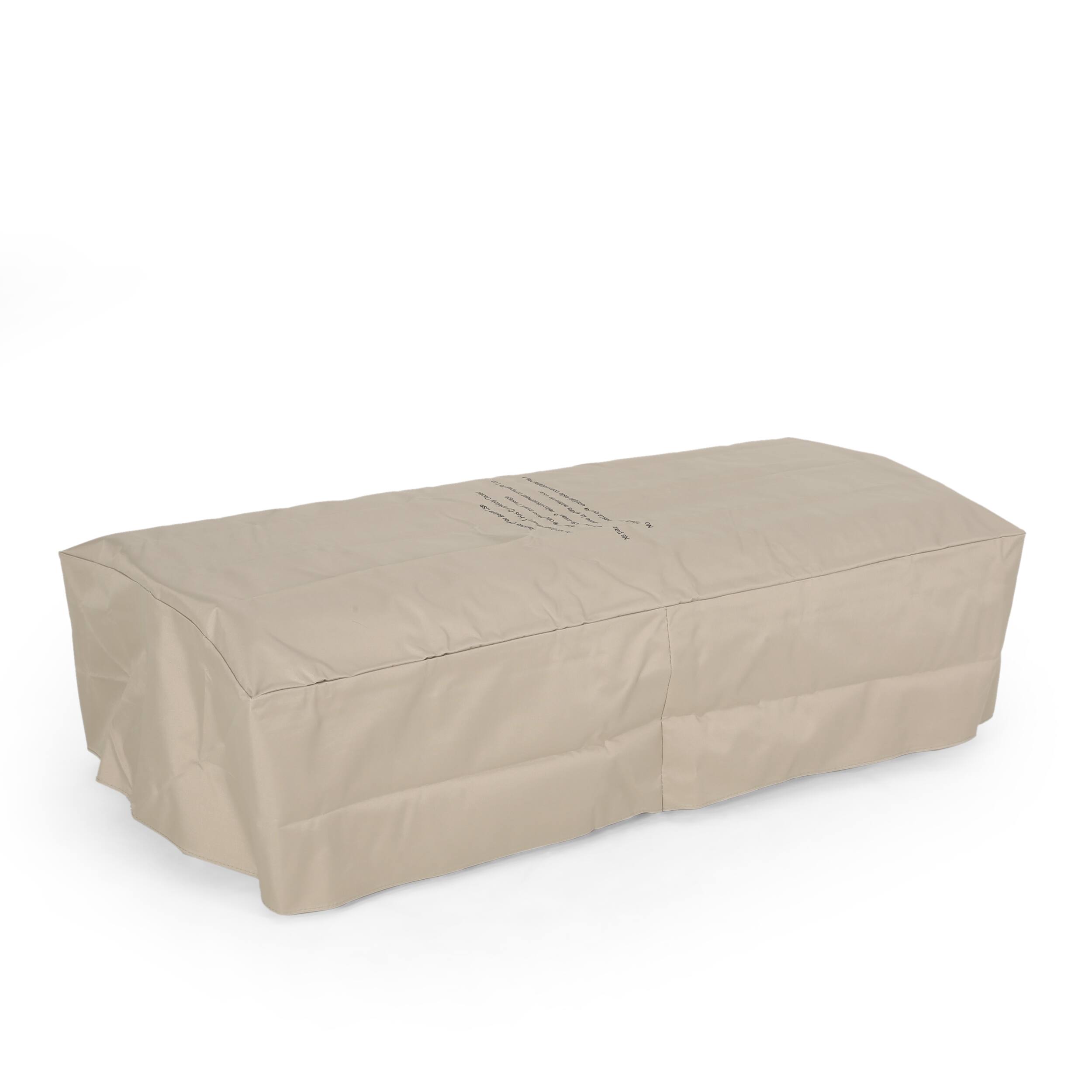 Alt View 6. APRILSOUL - VERNON RECTANGLE FIRE PIT 50000BTU - Dark Gray.