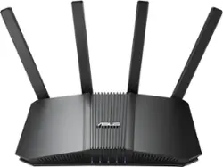 ASUS - RT-BE82U BE6500 Dual-Band Wi-Fi 7 Router - Black - Front_Zoom
