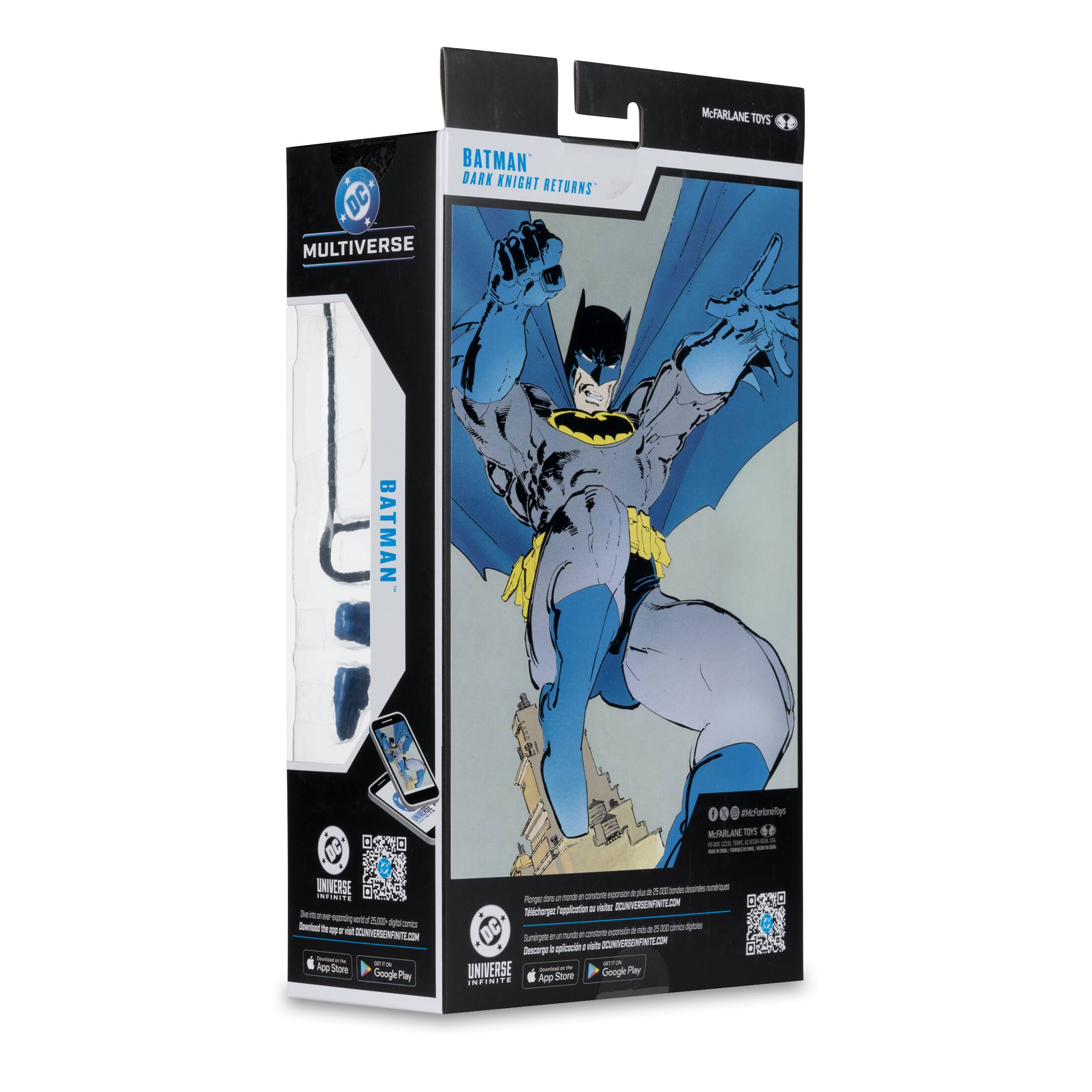 McFarlane Toys Batman: Dark Knight Returns DC Multiverse Batman MFetreloy MARLI 105 - UNIVERSE - nposng m - Ineitat T . . - CNOSN Ape Sore Gongle P . a - .n a auch - - Aygr INVERDINLO Wdlorger Veplication . - . - - Snigo . Sesorge a plci at CNTOLOX UNIVERSE App Store Google Play ISRINITE