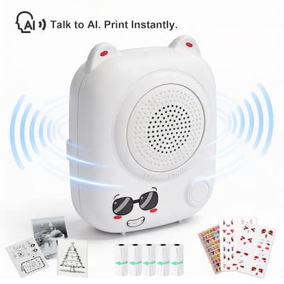 Z Z Edge Portable AI Smart Printer with Voice Command, Black Z Z Edge Portable AI Smart Printer with Voice Command, Black