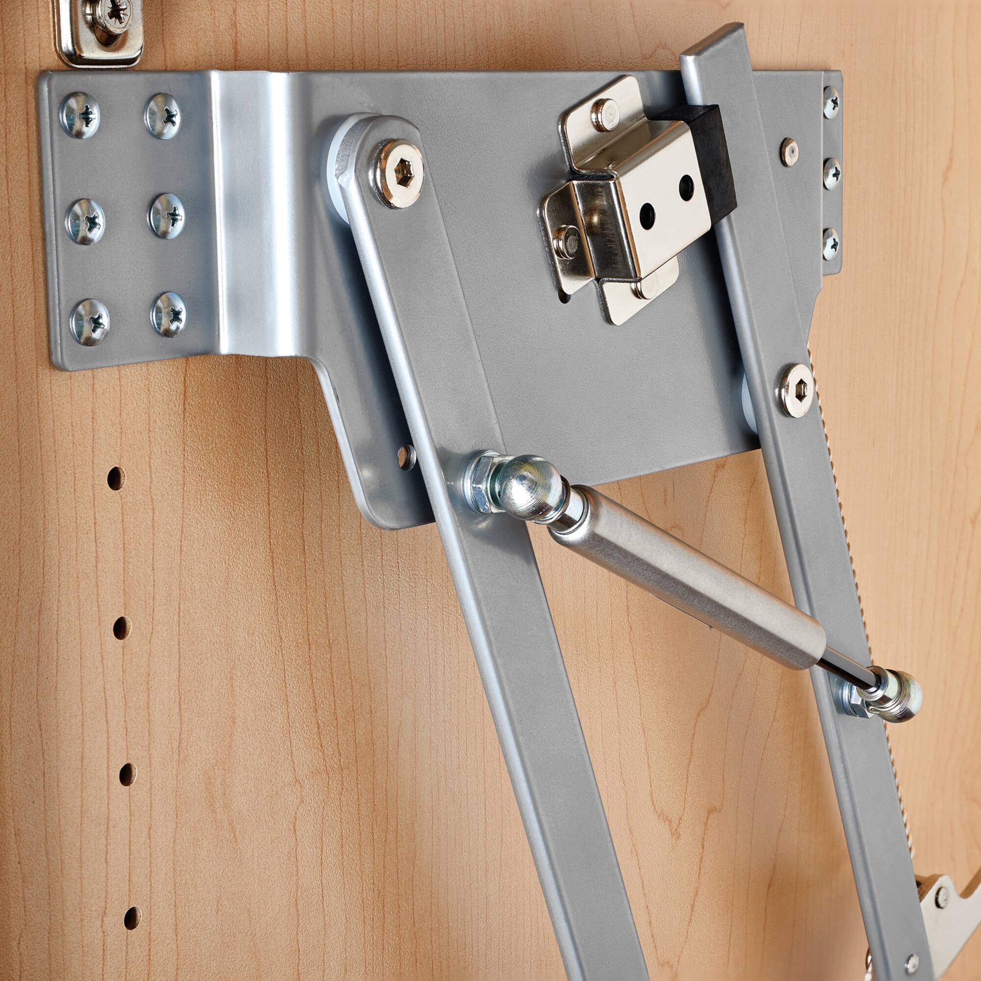 Alt View 8. Rev-A-Shelf - Rev-A-Shelf Mixer/Appliance Lifting System for Kitchen Base Cabinet, RAS-ML-HDSC - Zinc.