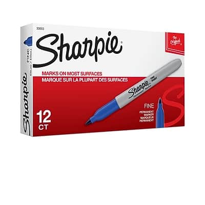 Sharpie - Permanent Marker, Fine Tip, Dozen - Blue price history on PriceWatchPro
