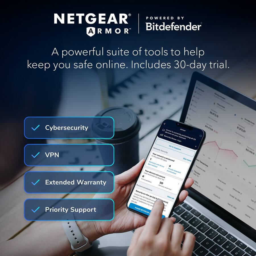 NETGEAR Nighthawk AX1600 Dual Band Wi Fi 6 Router Black RAX5-100PAS ...