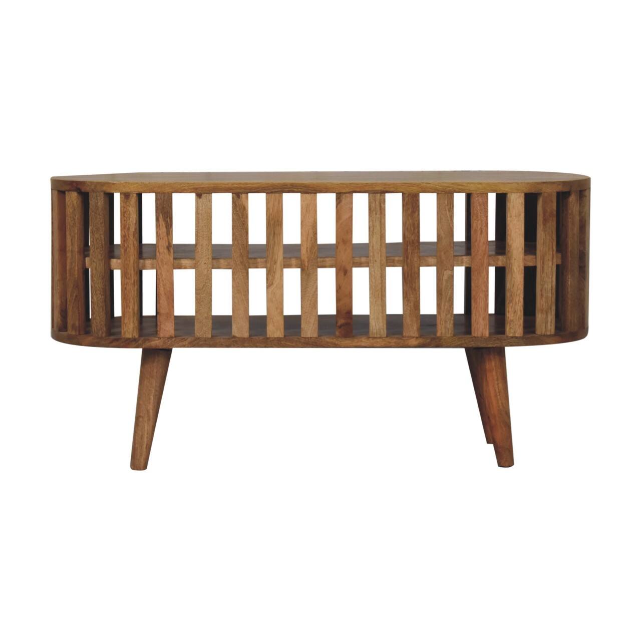 Alt View 6. Artisan Furniture - Artisan Furniture Solid Wood Mini Ariella Media Unit, 2 Shelves, Brown - Brown.