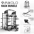 MIKOLLO RACK BUNDLE
Smith machine 1200 LBS WEIGHT CAPACITY
FID Weight Bench 1500 LBS
7FT Premium Barbell
cable accessories
