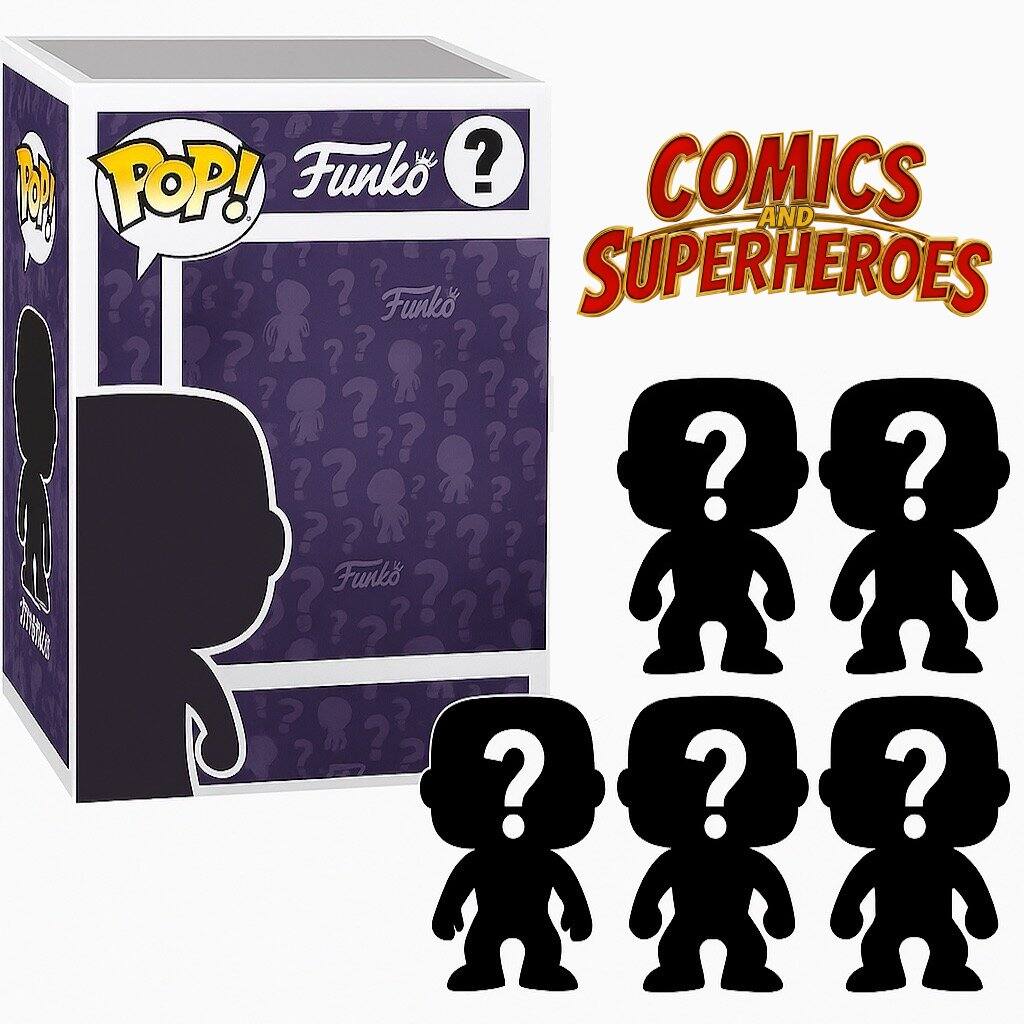 Pack of 5 Surprise Mystery Comics & Superheroes Funko Pop! Randomly Selected - Black price history on PriceWatchPro