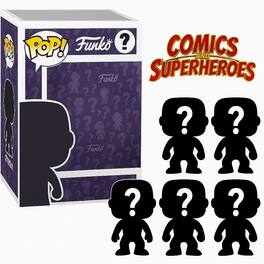 Pack of 5 Surprise Mystery Comics & Superheroes Funko Pop! Randomly Selected - Black