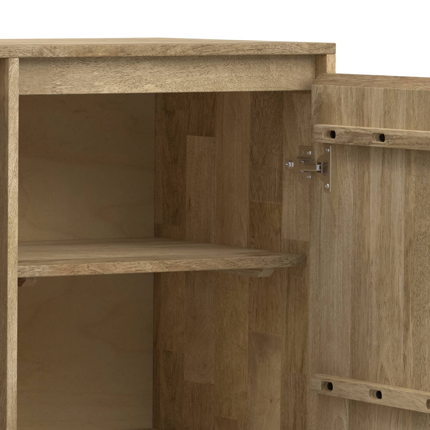 Alt View 7. Simpli Home - Hunter Solid Mango 39 inch Storage Cabinet in Natural Color (Set of 2) - Natural.