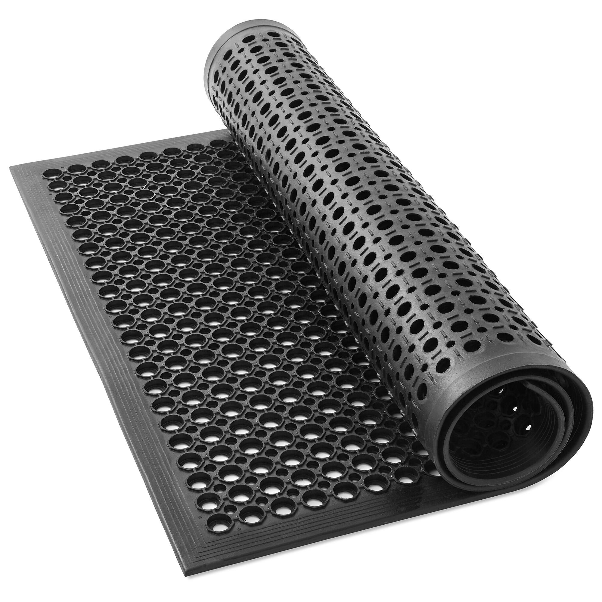 Alt View 2. GRIDMANN - Restaurant Floor Mats - Anti-Fatigue Non-Slip Rubber Drainage Mats - Black.