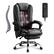 Front. Ecooso - Massage Office Chair ,Executive Office Chair with Foot Rest and Padded Armrests,Reclining Backrest and Wheels - Black.