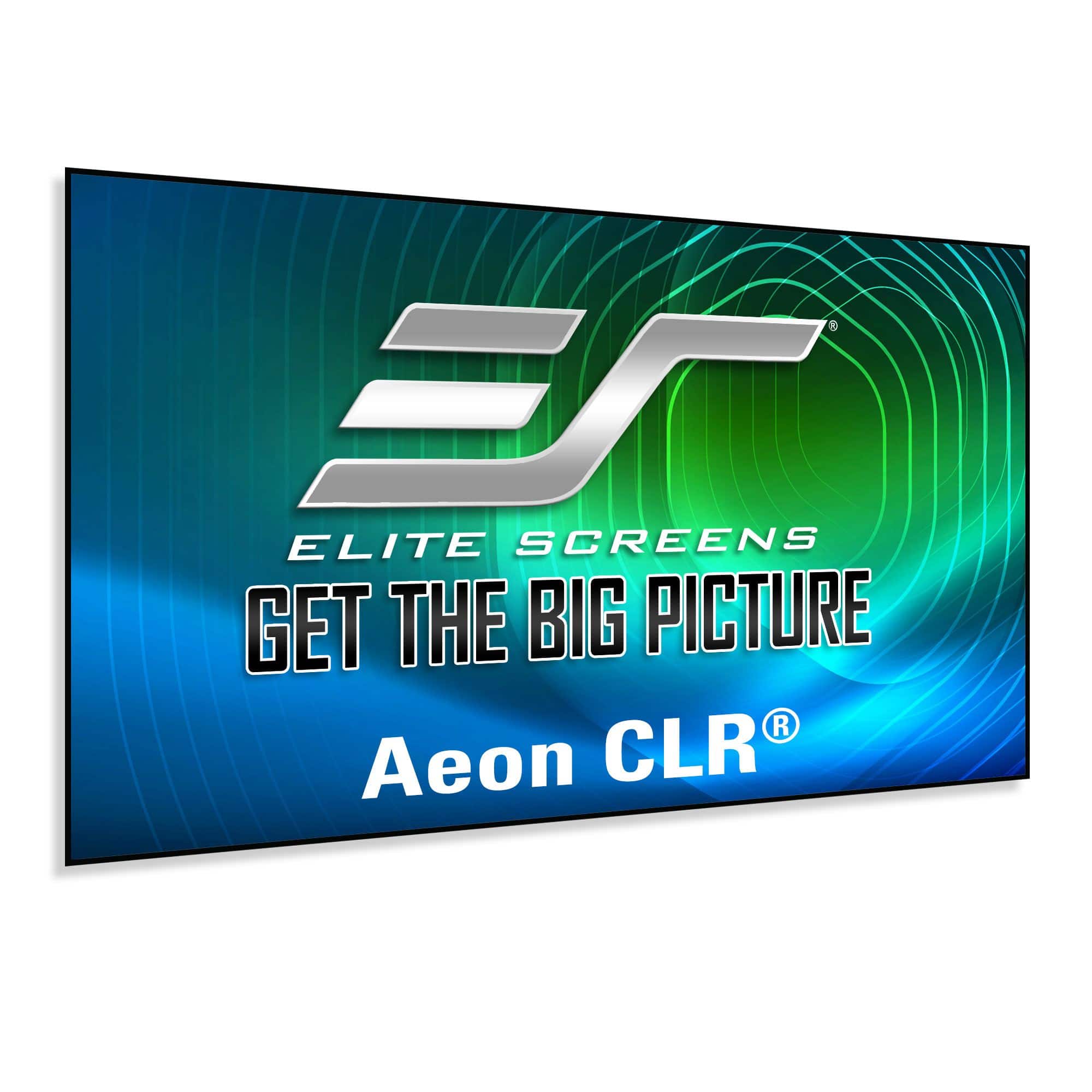 Elite Screens - Aeon CLR®,120" Diag,16:9,Ultra-Short Throw Ceiling Light Rejecting EDGE FREE Fixed Frame Screen, LED backlight kit - Gray