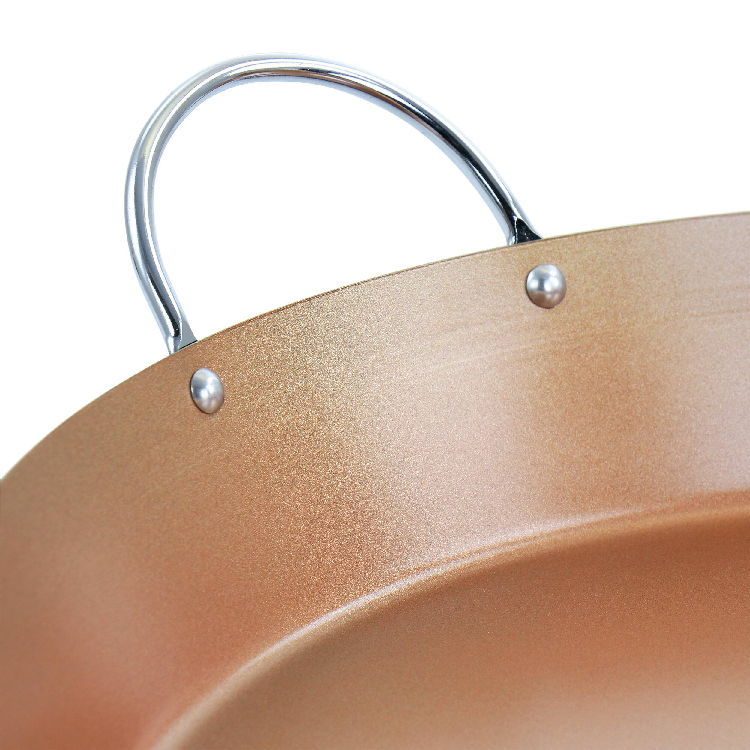 Alt View 4. Oster - Oster Stonefire Carbon Steel Nonstick 16 Inch Paella Pan in Copper - Copper.