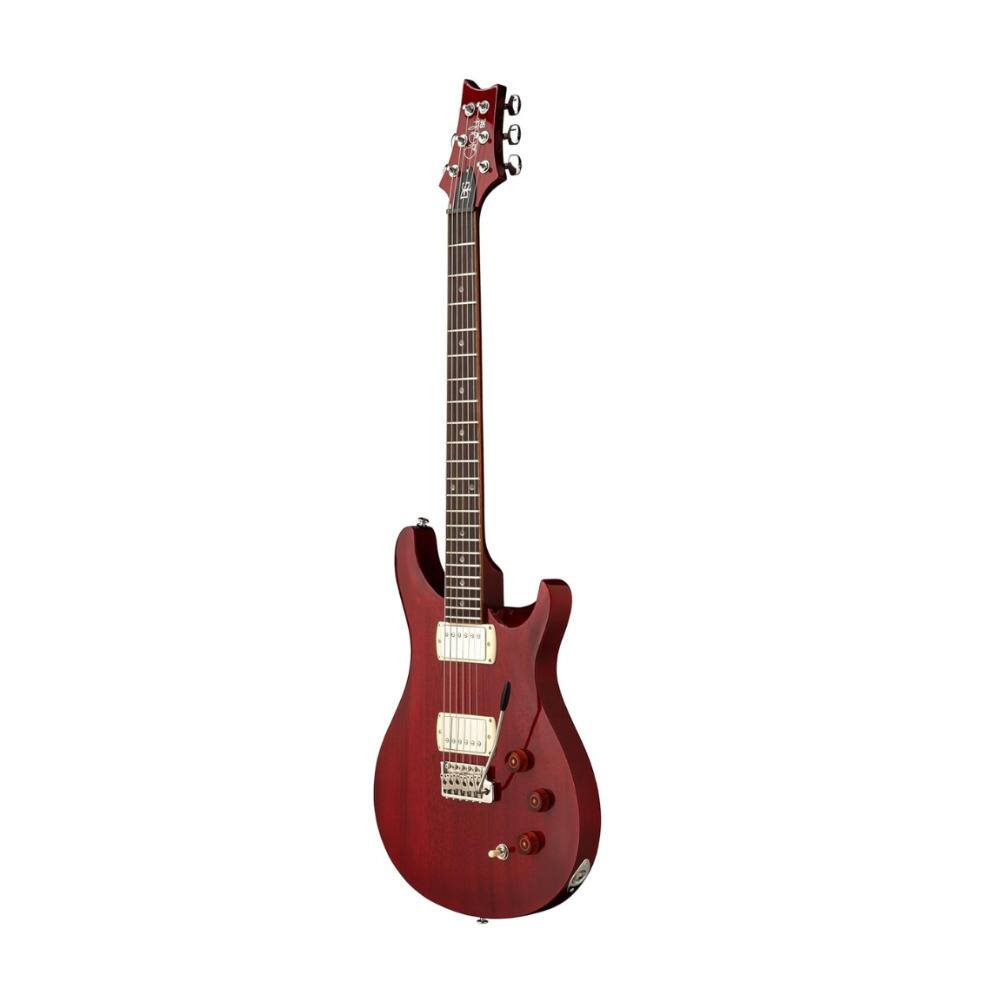 Angle. Paul Reed Smith Guitars - PRS SE DGT Standard Electric Guitar HH with Mahogany Body (Vintage Cherry).