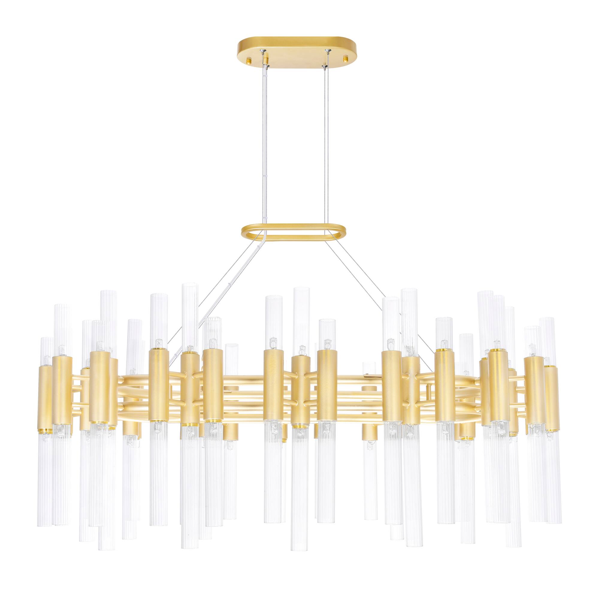 Alt View 1. CWI Lighting - Orgue 72 Light Chandelier With Satin Gold Finish - Satin Gold.