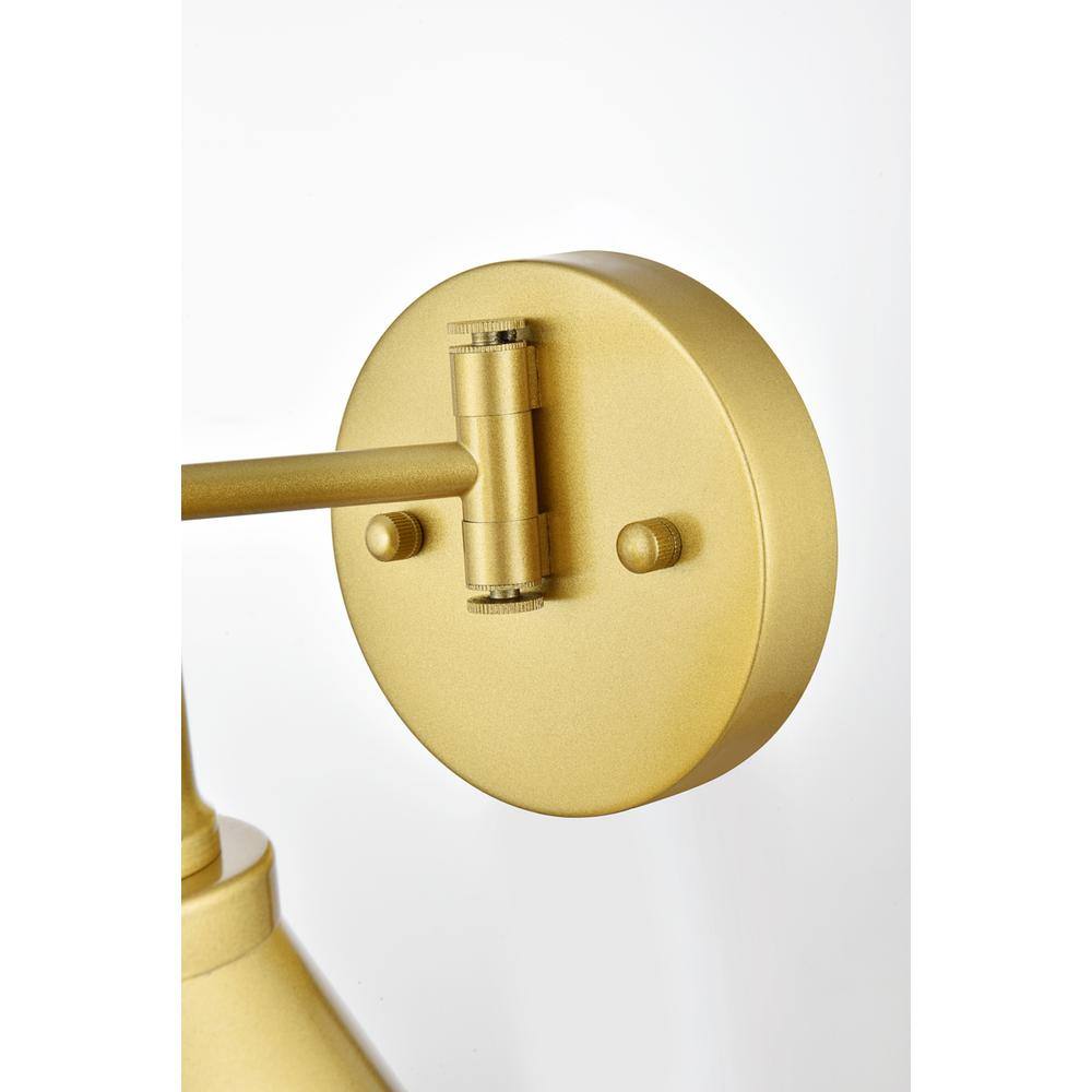 Left. Living District - Judson 1 light Brass swing arm wall sconce - Brass.